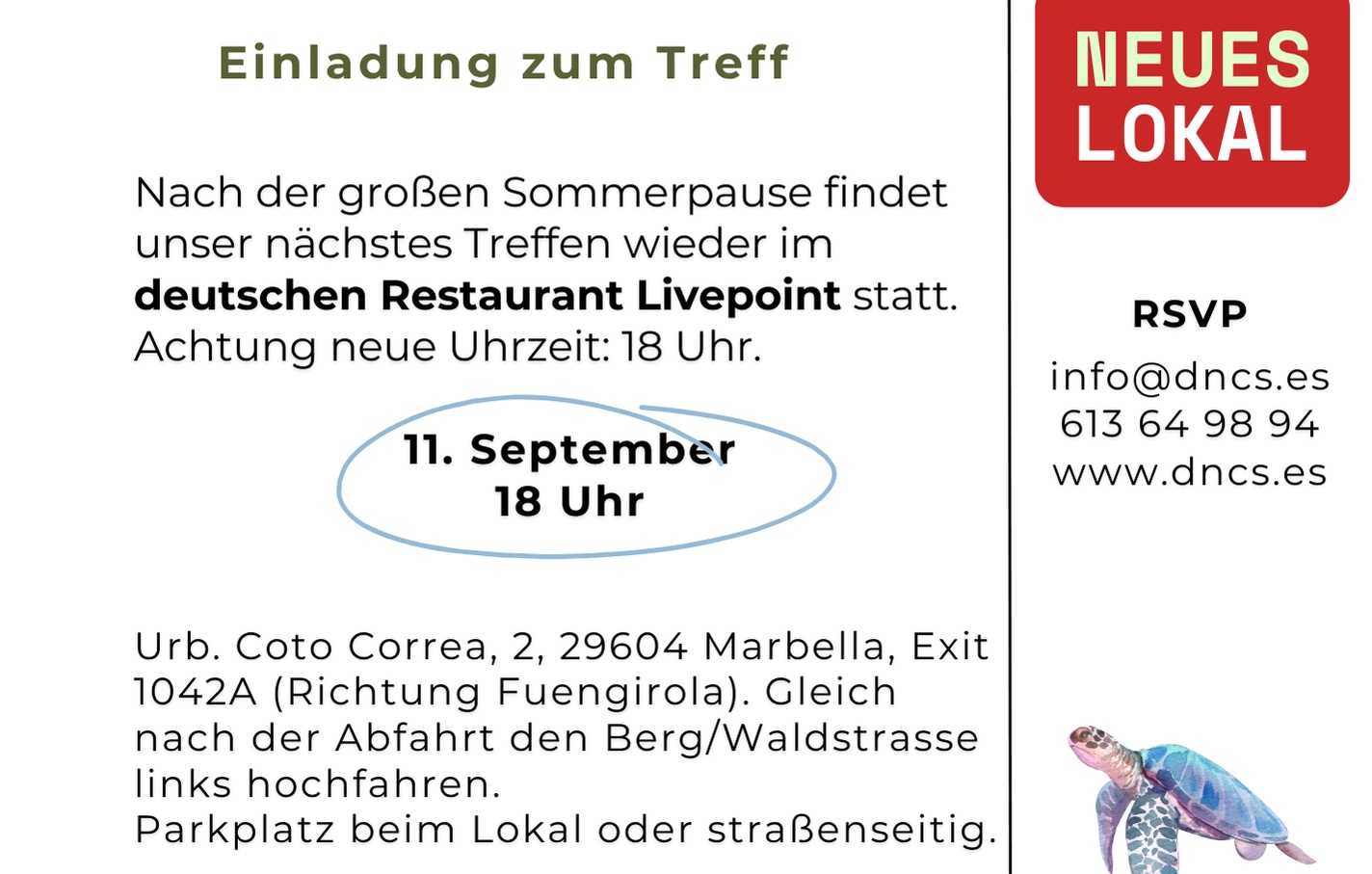 Nachbarschaftshilfe Treffen September